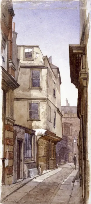 Framed Print : Residence of Anne Boleyns Father, Great St Helens, London, 1883. Artist: John Crowther Framed Print : Residence of Anne Boleyns Father, Great St Helens, London, 1883. Artist: John Crowther
