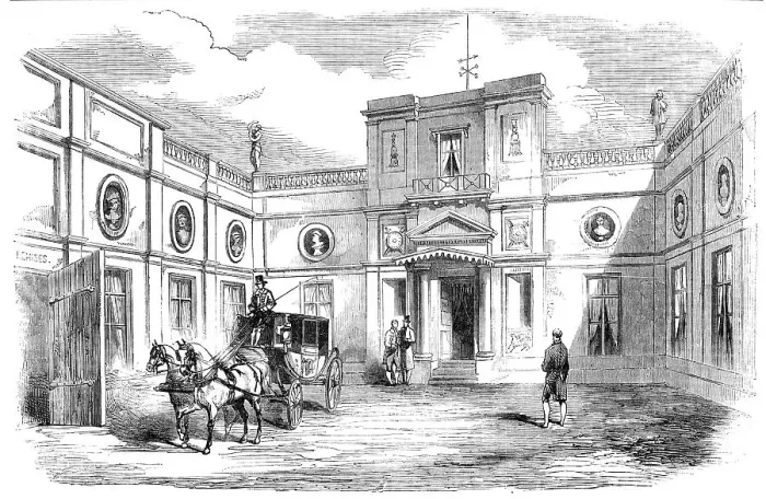 Framed Print : Residence of the Earl of Clarendon, at Paris, 1856. Creator: Unknown Framed Print : Residence of the Earl of Clarendon, at Paris, 1856. Creator: Unknown