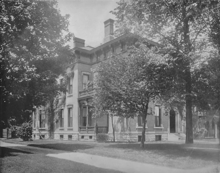 Framed Print : Residence of Ex-President Harrison, Indianapolis, Indiana, c1897. Creator: Unknown Framed Print : Residence of Ex-President Harrison, Indianapolis, Indiana, c1897. Creator: Unknown