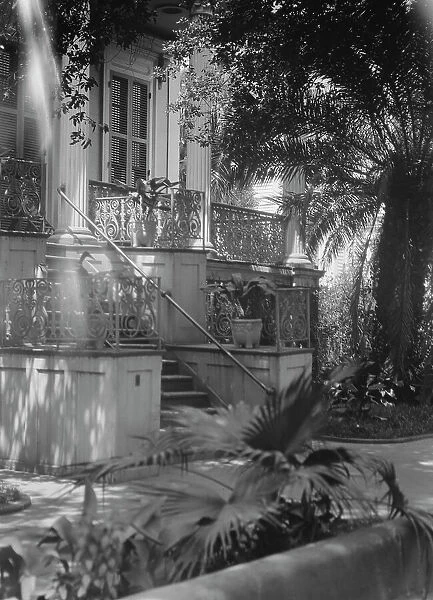 Residence in the Garden District, New Orleans, between 1920 and 1926. Creator: Arnold Genthe