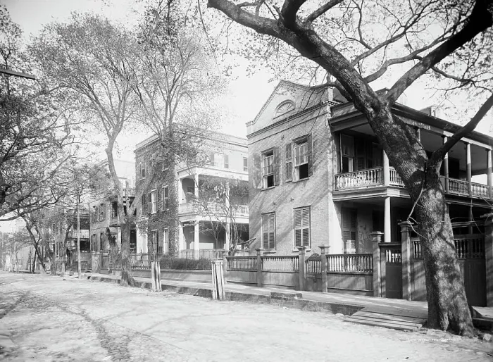 Framed Print : Residence on Hasell Street, Charleston, S.C. 1902. Creator: William H. Jackson