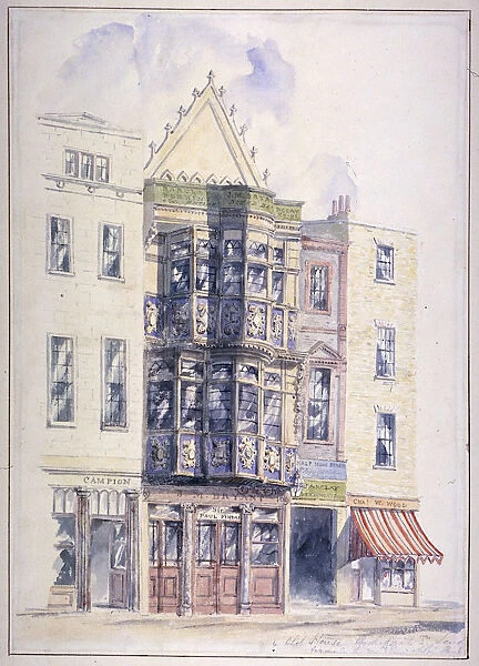 The former residence of Sir Paul Pindar, Bishopsgate, City of London, 1850