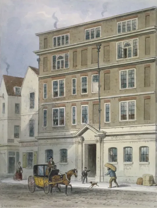 Framed Print : Residence of Titus Oates, Oat Lane, City of London, 1848. Artist: Thomas Hosmer Shepherd Framed Print : Residence of Titus Oates, Oat Lane, City of London, 1848. Artist: Thomas Hosmer Shepherd