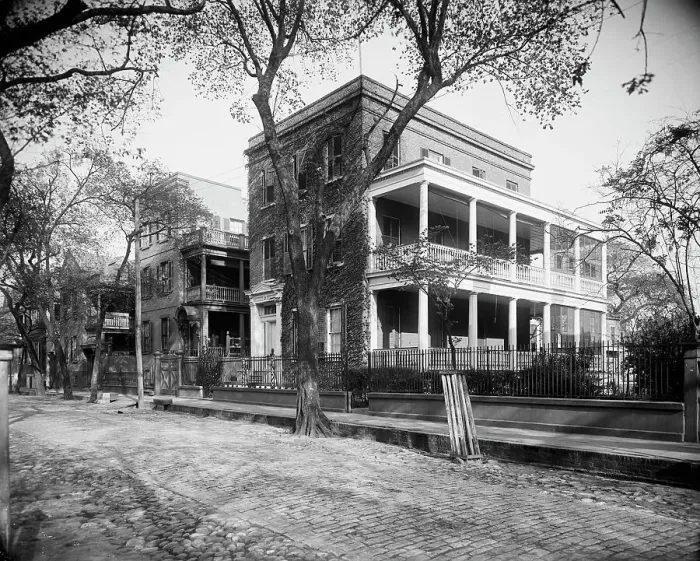 Framed Print : Residences on Hasell St. Charleston, S.C. 1902. Creator: Unknown Framed Print : Residences on Hasell St. Charleston, S.C. 1902. Creator: Unknown