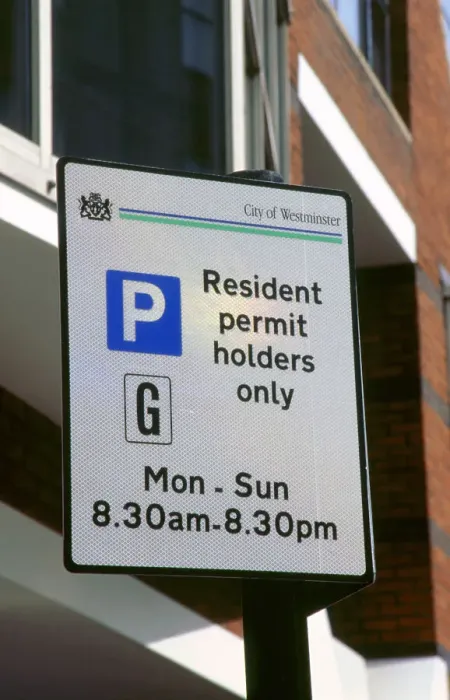 Framed Print : Residents parking only sign Framed Print : Residents parking only sign