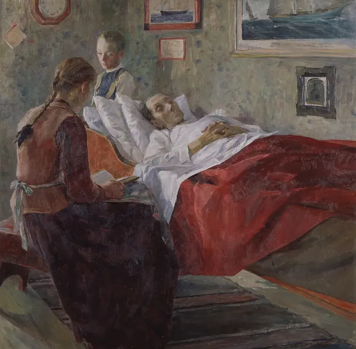 Framed Print : Resignation, 1895. Creator: Carl Wilhelmson Framed Print : Resignation, 1895. Creator: Carl Wilhelmson
