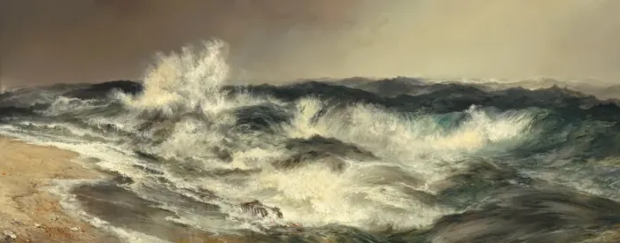 Framed Print : The Much Resounding Sea, 1884. Creator: Thomas Moran Framed Print : The Much Resounding Sea, 1884. Creator: Thomas Moran