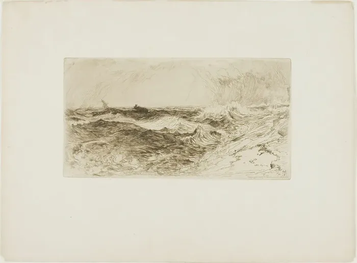 Framed Print : The Resounding Sea, 1886. Creator: Thomas Moran Framed Print : The Resounding Sea, 1886. Creator: Thomas Moran