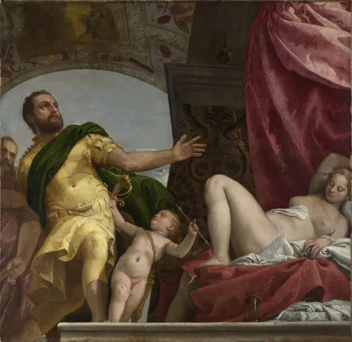 Framed Print : Respect (from Four Allegories of Love), ca. 1575. Artist: Veronese, Paolo (1528-1588) Framed Print : Respect (from Four Allegories of Love), ca. 1575. Artist: Veronese, Paolo (1528-1588)