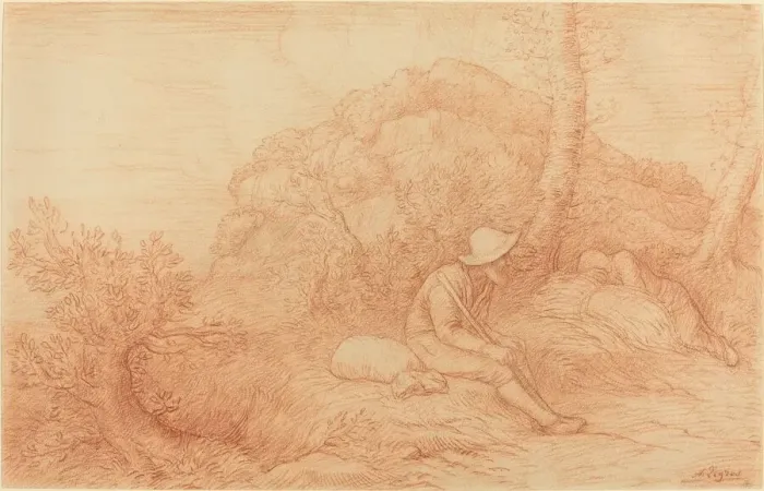 Framed Print : Rest. Creator: Alphonse Legros Framed Print : Rest. Creator: Alphonse Legros