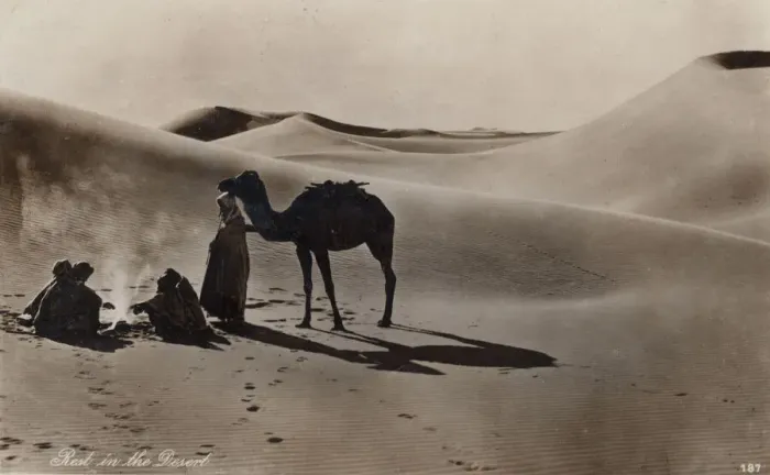 Framed Print : Rest in the Desert, 1930s. Creator: Unknown Framed Print : Rest in the Desert, 1930s. Creator: Unknown
