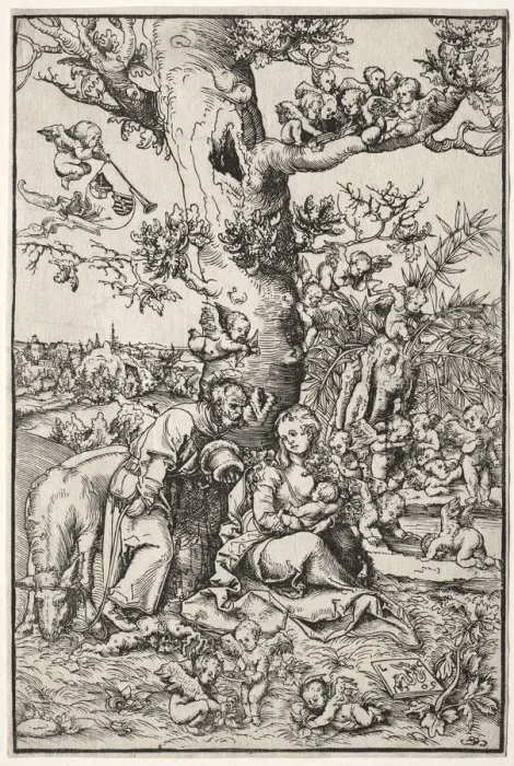 Framed Print : Rest on the Flight into Egypt, 1509. Creator: Lucas Cranach (German, 1472-1553) Framed Print : Rest on the Flight into Egypt, 1509. Creator: Lucas Cranach (German, 1472-1553)