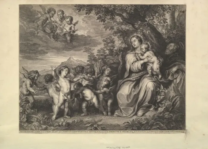 Framed Print : Rest on the Flight into Egypt, 1650-59. Creator: Boetius Adams Bolswert Framed Print : Rest on the Flight into Egypt, 1650-59. Creator: Boetius Adams Bolswert