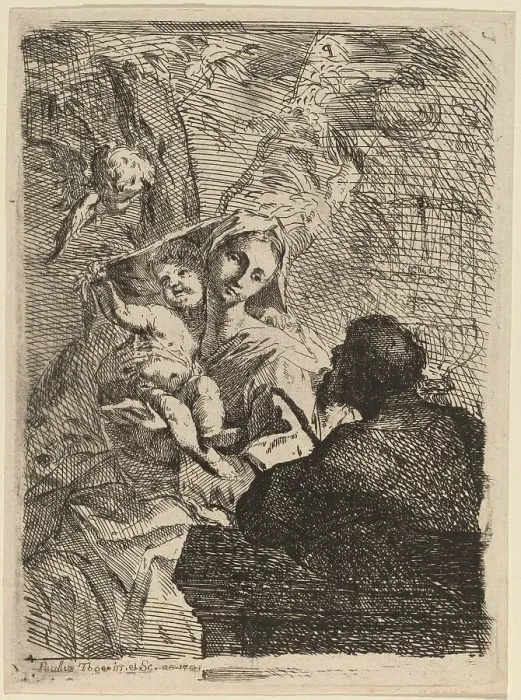 Framed Print : The Rest on the Flight into Egypt, 1721. Creator: Paul Troger Framed Print : The Rest on the Flight into Egypt, 1721. Creator: Paul Troger