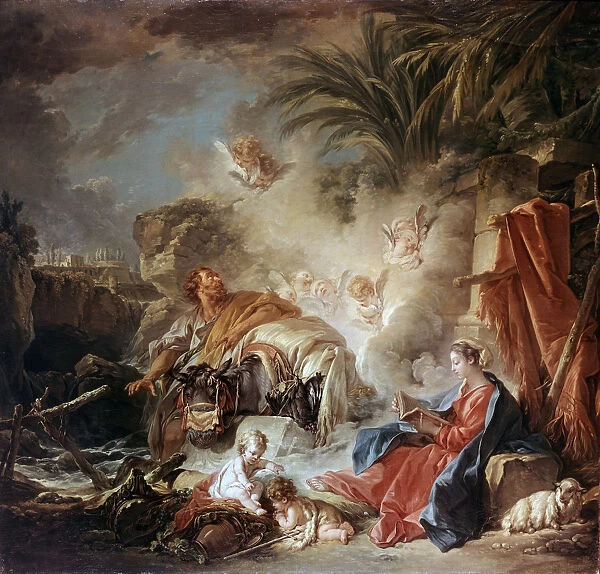 Rest on the Flight into Egypt, 1757. Artist: Francois Boucher