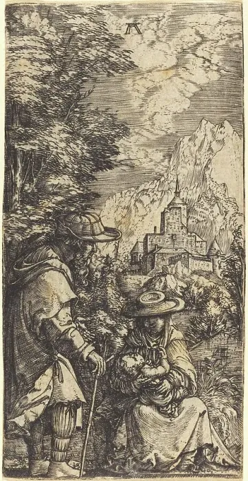 Framed Print : The Rest on the Flight into Egypt, c. 1515 / 1519. Creator: Albrecht Altdorfer Framed Print : The Rest on the Flight into Egypt, c. 1515 / 1519. Creator: Albrecht Altdorfer