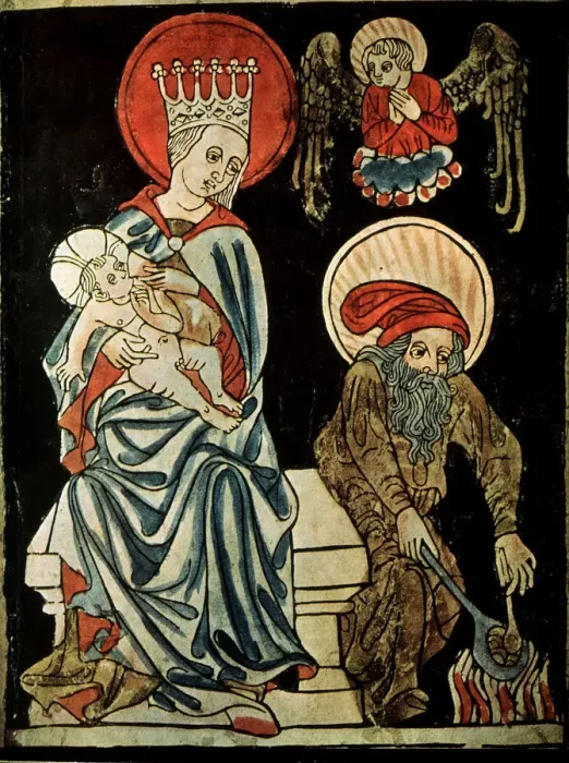 Framed Print : Rest on the Flight into Egypt, c1410. Artist: German Master Framed Print : Rest on the Flight into Egypt, c1410. Artist: German Master