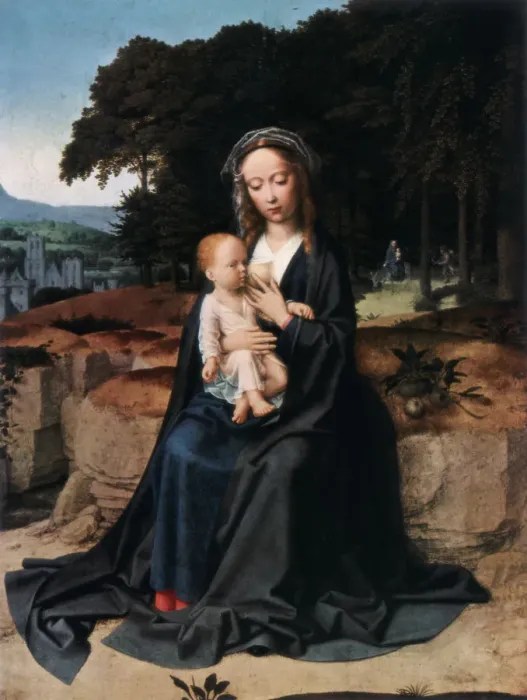 Framed Print : The Rest on the Flight into Egypt, c1512-1515 (1927). Artist: Gerard David Framed Print : The Rest on the Flight into Egypt, c1512-1515 (1927). Artist: Gerard David