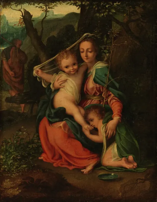 Framed Print : The Rest on the Flight into Egypt, c1535-1535. Creator: Giorgio Gandini Framed Print : The Rest on the Flight into Egypt, c1535-1535. Creator: Giorgio Gandini