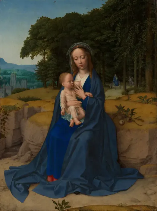 Framed Print : The Rest on the Flight into Egypt, ca. 1512-15. Creator: Gerard David Framed Print : The Rest on the Flight into Egypt, ca. 1512-15. Creator: Gerard David