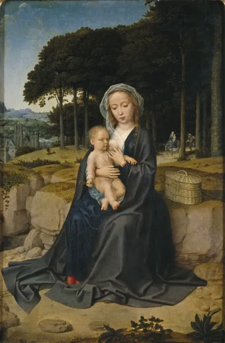 Framed Print : Rest on the Flight into Egypt, ca 1515. Artist: David, Gerard (ca. 1460-1523) Framed Print : Rest on the Flight into Egypt, ca 1515. Artist: David, Gerard (ca. 1460-1523)
