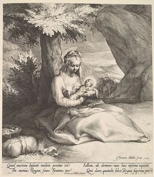 Rest on the Flight into Egypt, ca. 1613. Creator: Jan Muller