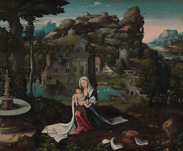 The Rest on the Flight into Egypt. Creator: Unknown