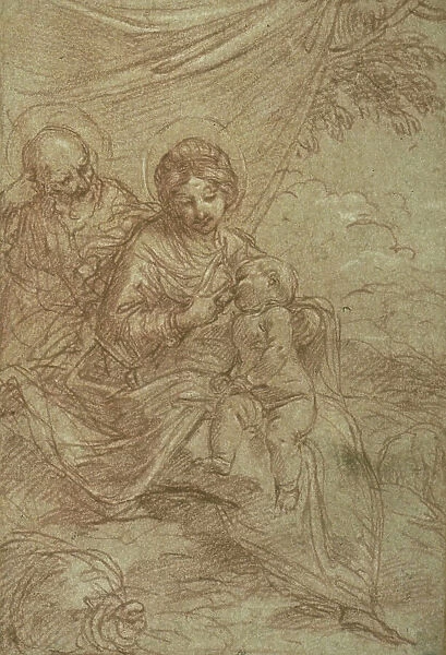 Rest on the Flight into Egypt, n.d. Creator: Flaminio Torre