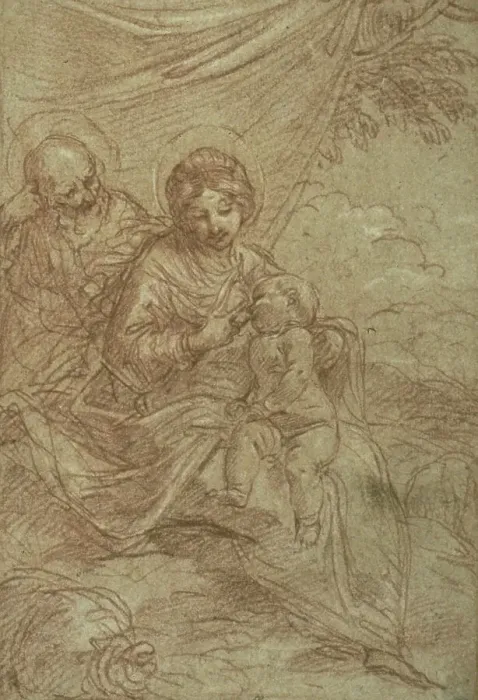 Framed Print : Rest on the Flight into Egypt, n.d. Creator: Flaminio Torre Framed Print : Rest on the Flight into Egypt, n.d. Creator: Flaminio Torre