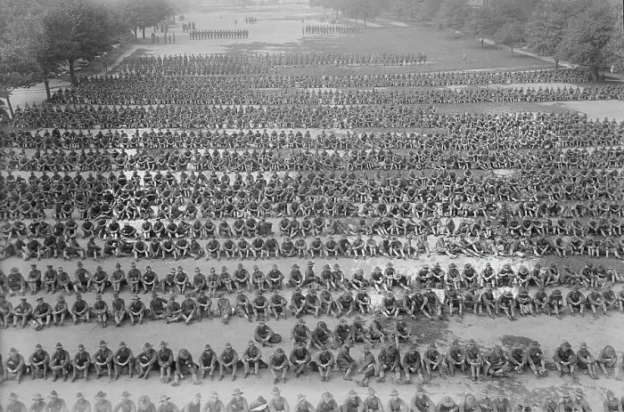 Framed Print : Rest after inspection, 1917. Creator: Bain News Service Framed Print : Rest after inspection, 1917. Creator: Bain News Service
