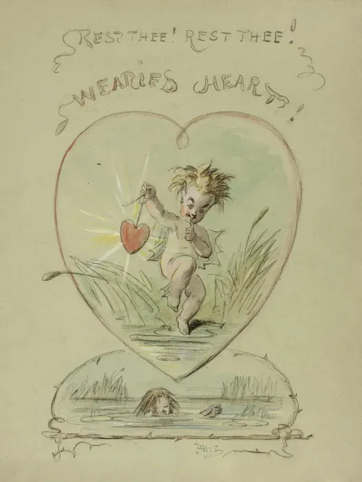 Framed Print : Rest Thee! Rest Thee! Wearied Heart!, n. d. Creator: Hablot Knight Browne Framed Print : Rest Thee! Rest Thee! Wearied Heart!, n. d. Creator: Hablot Knight Browne