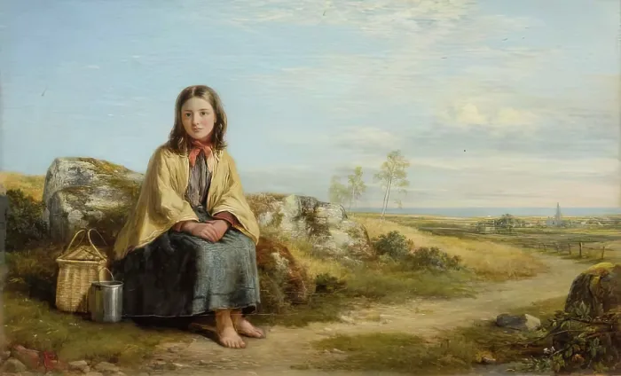 Framed Print : Rest by the Wayside, 1864. Creator: George Reid