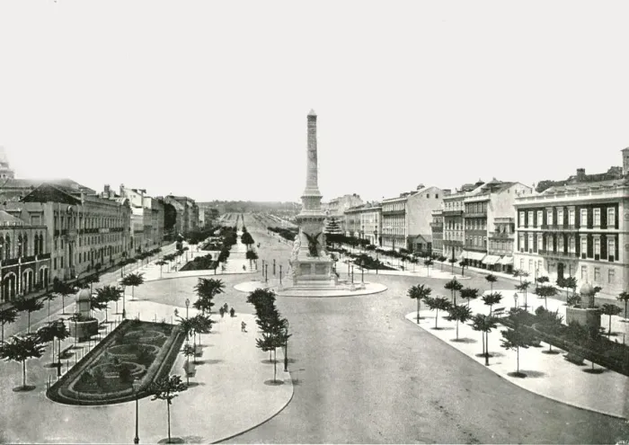 Framed Print : Restauradores Square, Lisbon, Portugal, 1895. Creator: W &s Ltd Framed Print : Restauradores Square, Lisbon, Portugal, 1895. Creator: W &s Ltd
