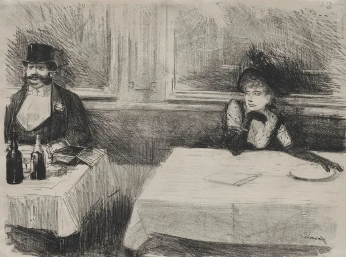 Framed Print : At the Restaurant. Creator: Jean Louis Forain (French, 1852-1931) Framed Print : At the Restaurant. Creator: Jean Louis Forain (French, 1852-1931)
