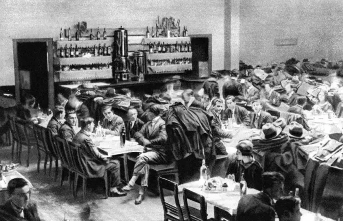 Framed Print : Restaurant for students, Paris, 1931. Artist: Ernest Flammarion Framed Print : Restaurant for students, Paris, 1931. Artist: Ernest Flammarion