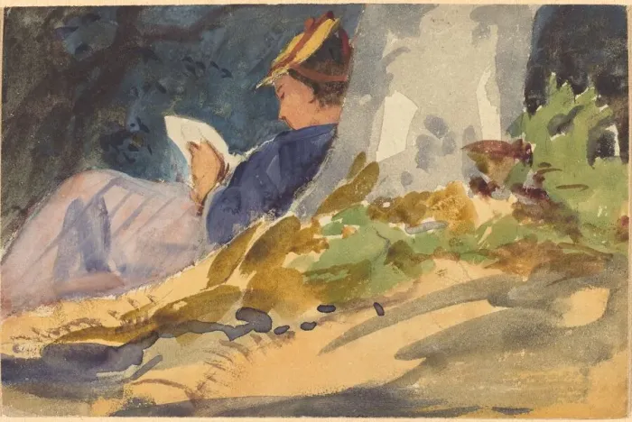 Framed Print : Resting, c. 1880-1890. Creator: John Singer Sargent Framed Print : Resting, c. 1880-1890. Creator: John Singer Sargent