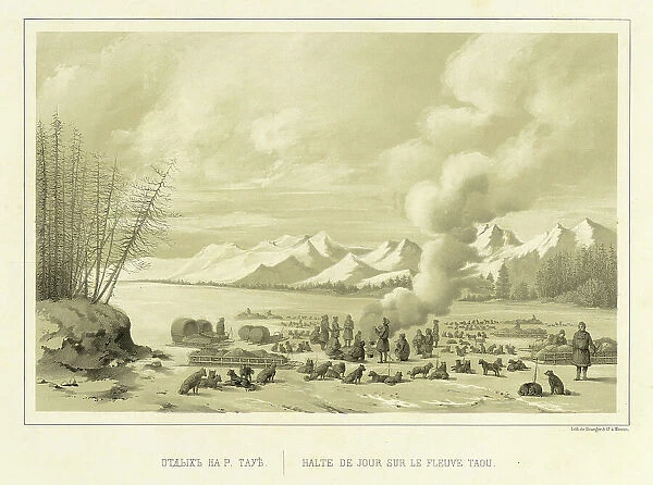Resting Along the Tau River, 1856. Creator: Ivan Dem'ianovich Bulychev