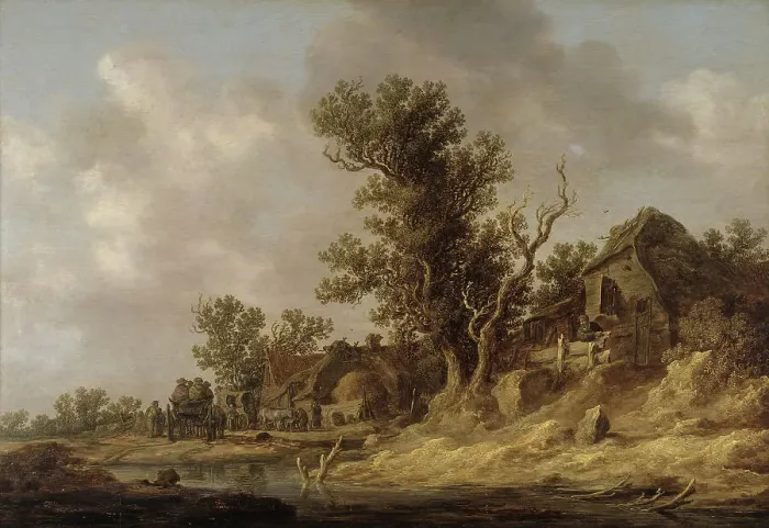 Framed Print : Resting at a Tavern. Creator: Jan van Goyen Framed Print : Resting at a Tavern. Creator: Jan van Goyen