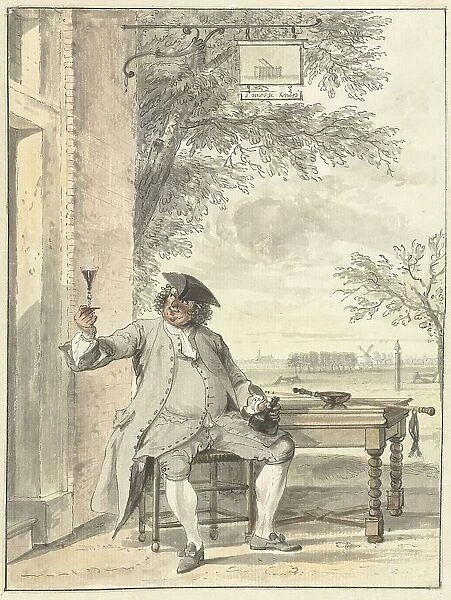 Resting traveller at De Mosse Knip Inn, 1706-1750. Creator: Cornelis Troost