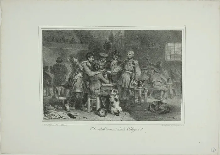 Framed Print : To the Restoration of Poland!, 1831. Creator: Auguste Raffet Framed Print : To the Restoration of Poland!, 1831. Creator: Auguste Raffet