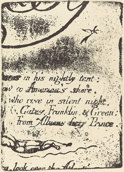 Restrike from fragment of cancelled plate for 'A Prophecy', 1793