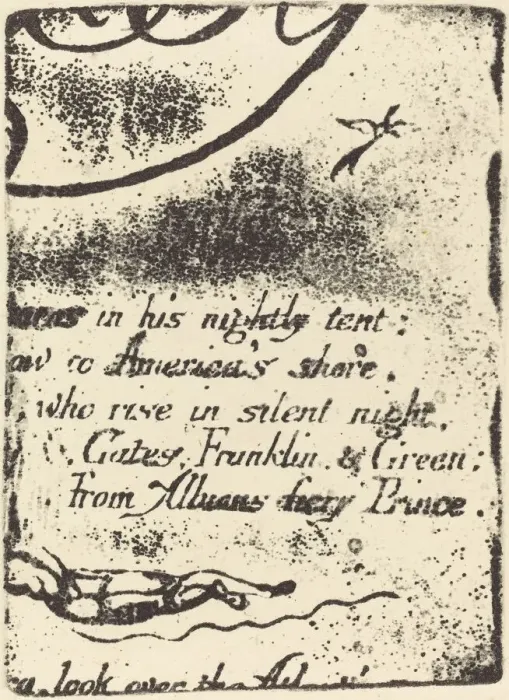Framed Print : Restrike from fragment of cancelled plate for A Prophecy, 1793