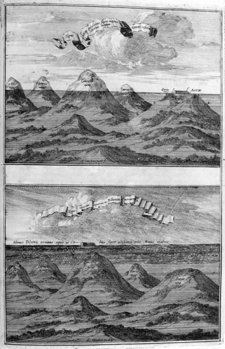 Framed Print : Result of the deluge, 1675. Artist: Athanasius Kircher Framed Print : Result of the deluge, 1675. Artist: Athanasius Kircher