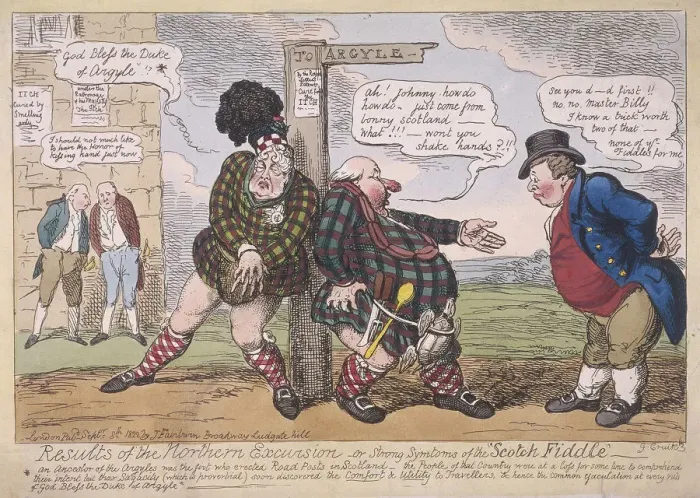 Framed Print : Results of the northern excursion, 1822. Artist: George Cruikshank Framed Print : Results of the northern excursion, 1822. Artist: George Cruikshank