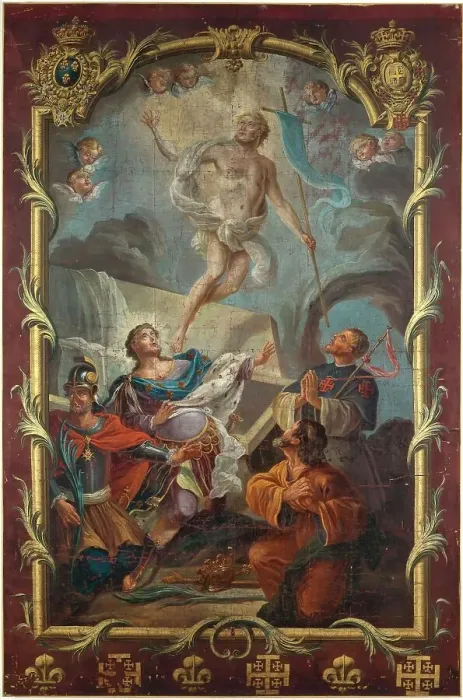 Framed Print : Resurection of Christ (banner of the brotherhood of Saint-Sépulcre), between 1701 and 1800. Creator: Unknown Framed Print : Resurection of Christ (banner of the brotherhood of Saint-Sépulcre), between 1701 and 1800. Creator: Unknown