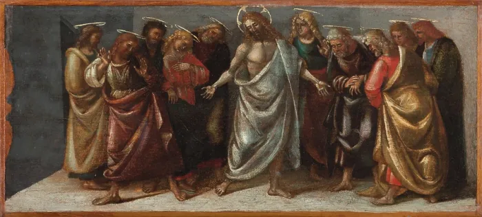 Framed Print : The Resurrected Christ Appearing to His Disciples, c1514. Creator: Luca Signorelli Framed Print : The Resurrected Christ Appearing to His Disciples, c1514. Creator: Luca Signorelli