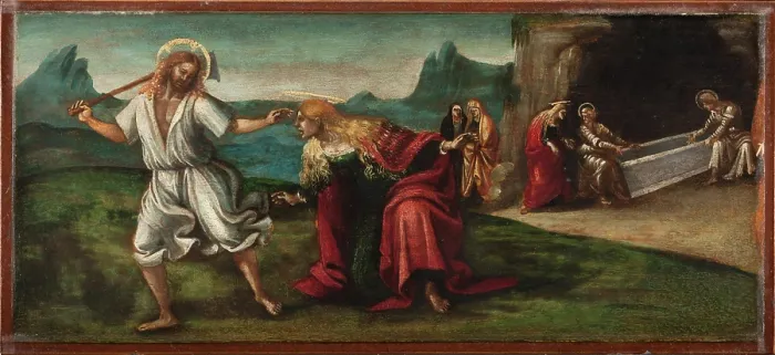 Framed Print : The Resurrected Christ Appearing to St. Magdalene, c1514. Creator: Luca Signorelli Framed Print : The Resurrected Christ Appearing to St. Magdalene, c1514. Creator: Luca Signorelli