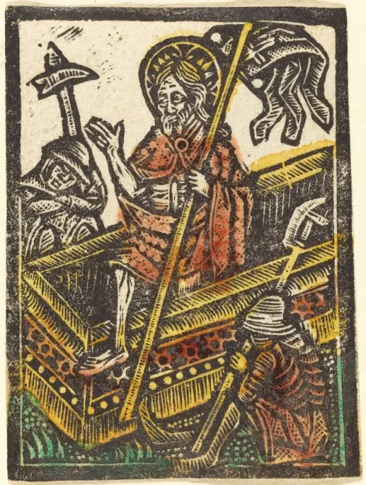 Framed Print : The Resurrection, 1460 / 1480. Creator: Workshop of the Master of the Aachen Madonna Framed Print : The Resurrection, 1460 / 1480. Creator: Workshop of the Master of the Aachen Madonna