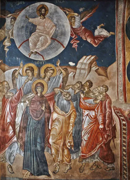 Framed Print : The Resurrection, 14th century. Artist: Master Gerasime (active 14th century) Framed Print : The Resurrection, 14th century. Artist: Master Gerasime (active 14th century)