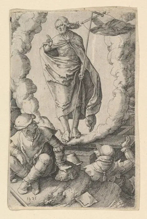 Framed Print : The Resurrection, 1521. Creator: Lucas van Leyden Framed Print : The Resurrection, 1521. Creator: Lucas van Leyden